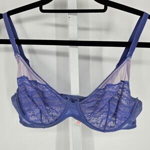 Xhilaration Womens Sz 38B Unlined T Shirt Bra Light Purple Lace
